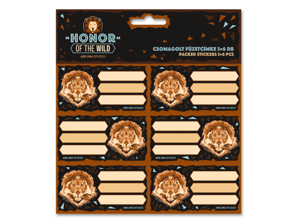 Jmenovky na sešit Ars Una - Honor, 3 × 6 ks