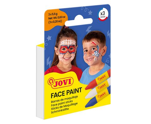 Obrázek produktu: JOVI obličejové tužky 3 x 5,6 g - bílá, červená a modrá