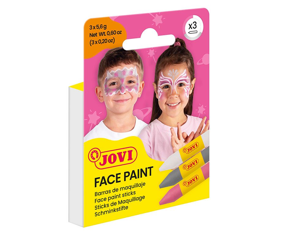 JOVI obličejové tužky 3 x 5,6 g - růžová, stříbrná a bílá