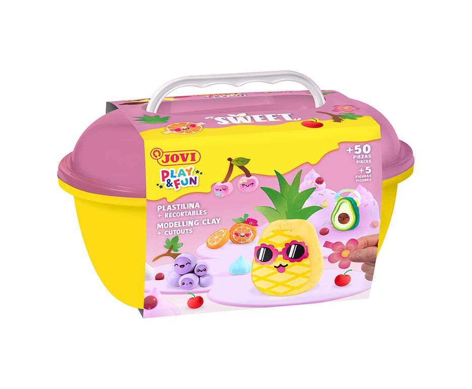 JOVI PLAY&FUN plastelína kufřík 50 ks - Ovoce