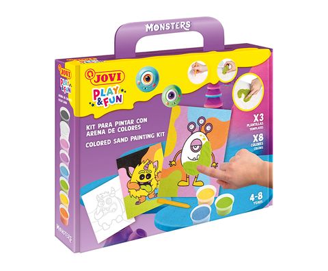 Obrázek produktu: JOVI PLAY&FUN sada na malování pískem 12 ks - Monstra