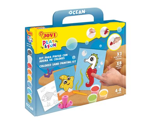 Obrázek produktu: JOVI PLAY&FUN sada na malování pískem 12 ks - Oceán