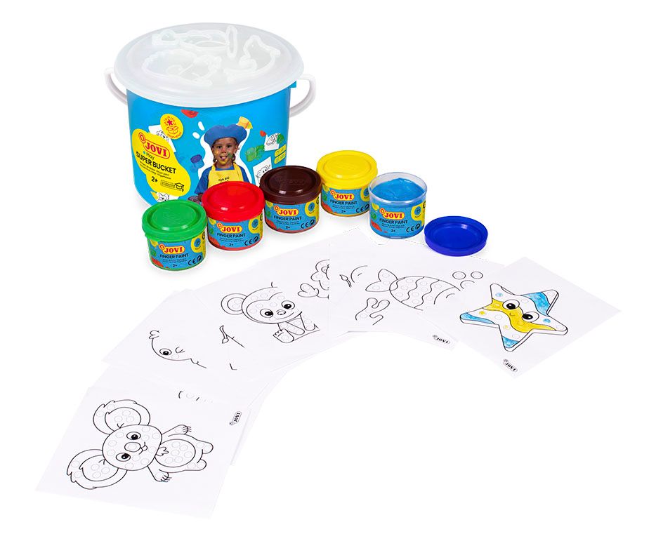 JOVI Prstové barvy, sada v kyblíku - 5 x35ml