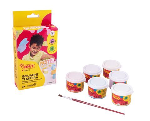 Obrázek produktu: JOVI temperové barvy PASTEL 6 × 35 ml + štětec