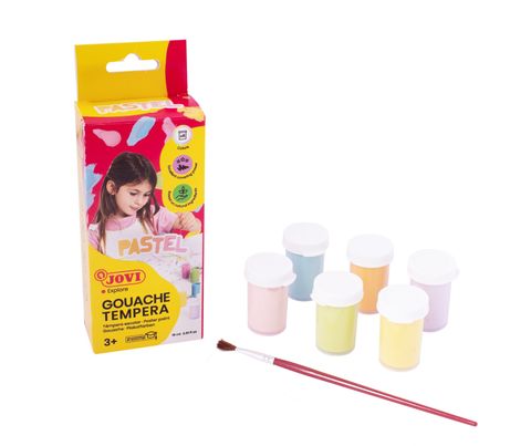 Obrázek produktu: JOVI temperové barvy PASTEL 6 x 15 ml + štětec