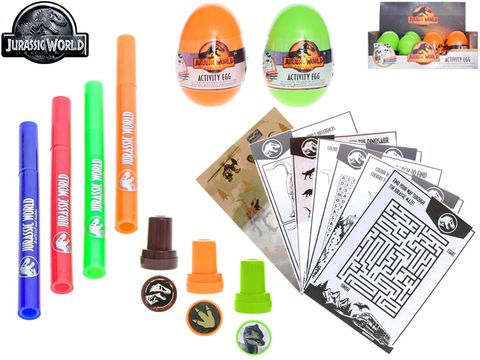Obrázek produktu: Jurský svět sada aktivit v dinosauřím vejci 16 cm, mix barev