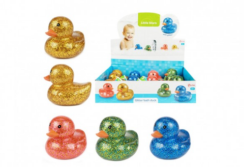 Obrázek produktu: Kačenka do vany třpytivá plastová 9 cm, mix barev