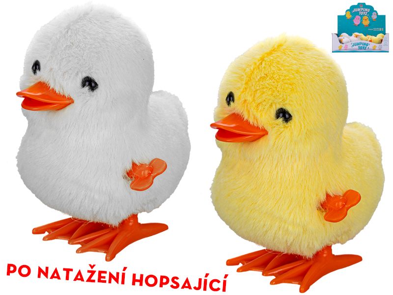 Kačenka plyšová 9 cm po natažení skákající, mix
