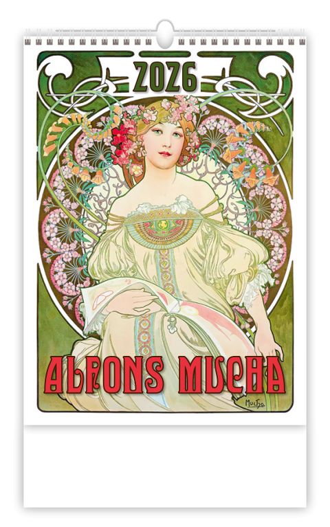 Obrázek produktu: Kalendář nástěnný 2026 - Alfons Mucha NEW