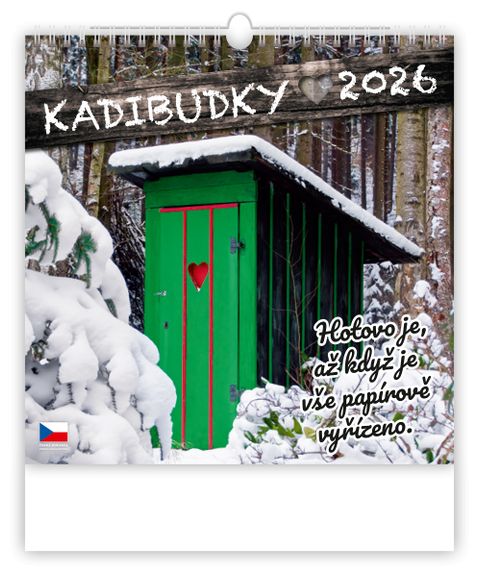 Obrázek produktu: Kalendář nástěnný 2026 - Kadibudky NEW