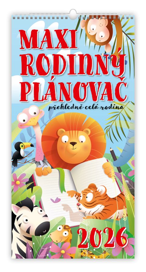 Obrázek produktu: Kalendář nástěnný 2026 - MAXI rodinný plánovač