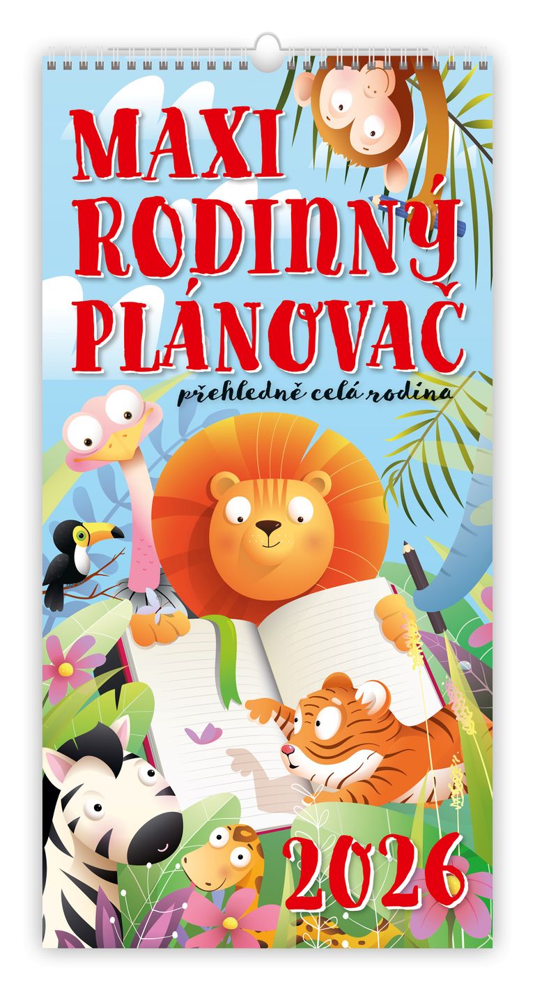 MAXI rodinný plánovač 2026 - nástěnný kalendář
