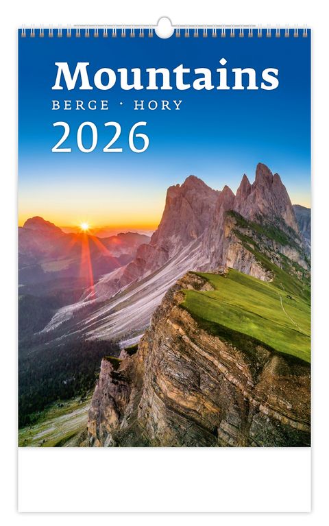 Obrázek produktu: Kalendář nástěnný 2026 - Mountains/Berge/Hory