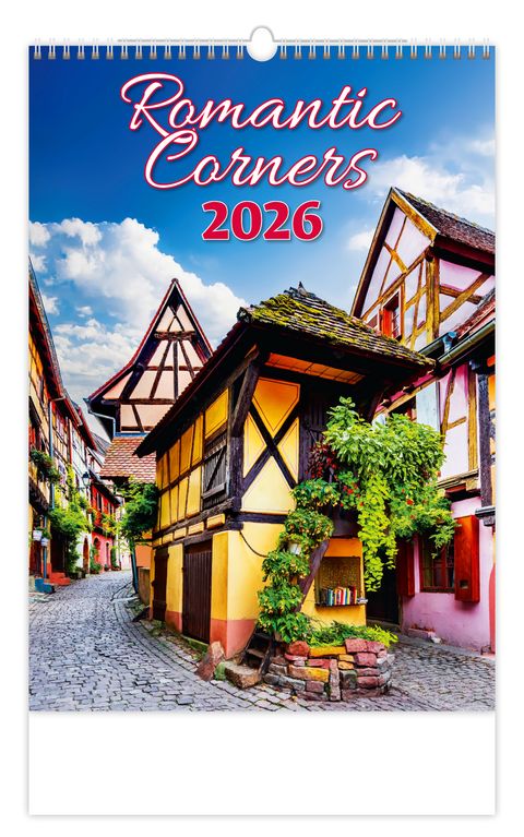 Obrázek produktu: Kalendář nástěnný 2026 - Romantic Corners