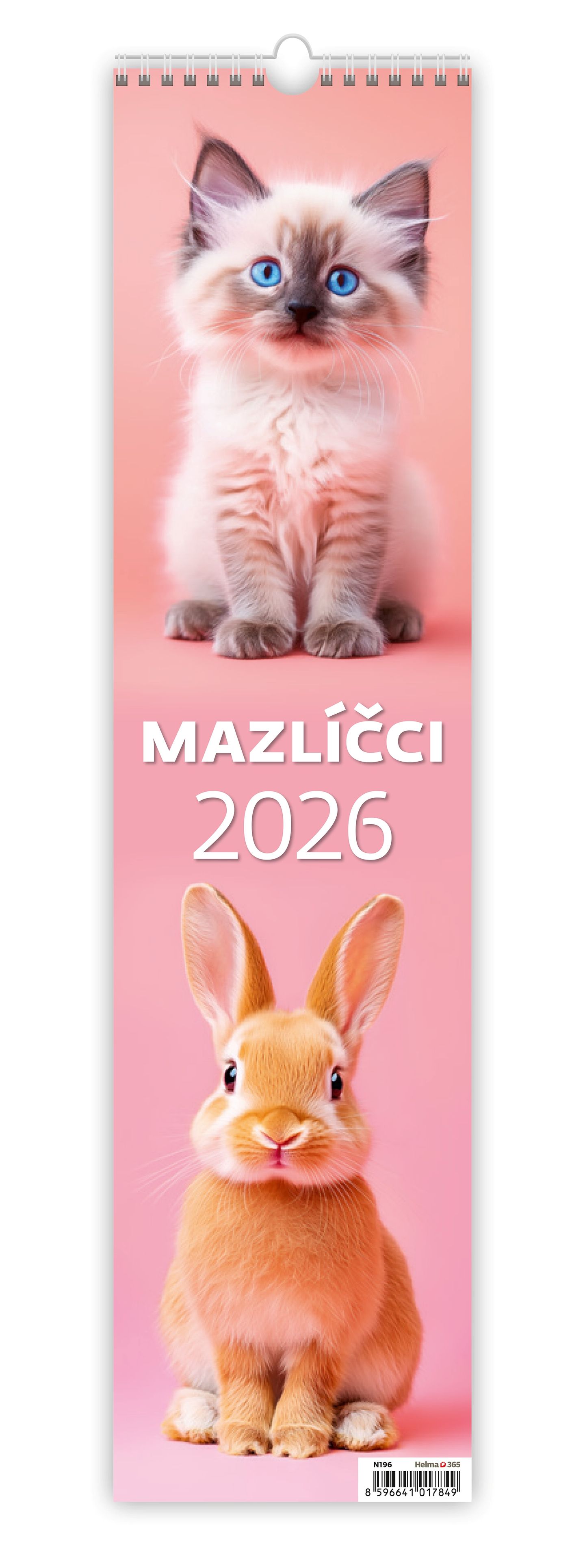 Kalendář nástěnný 2026 vázanka - Mazlíčci