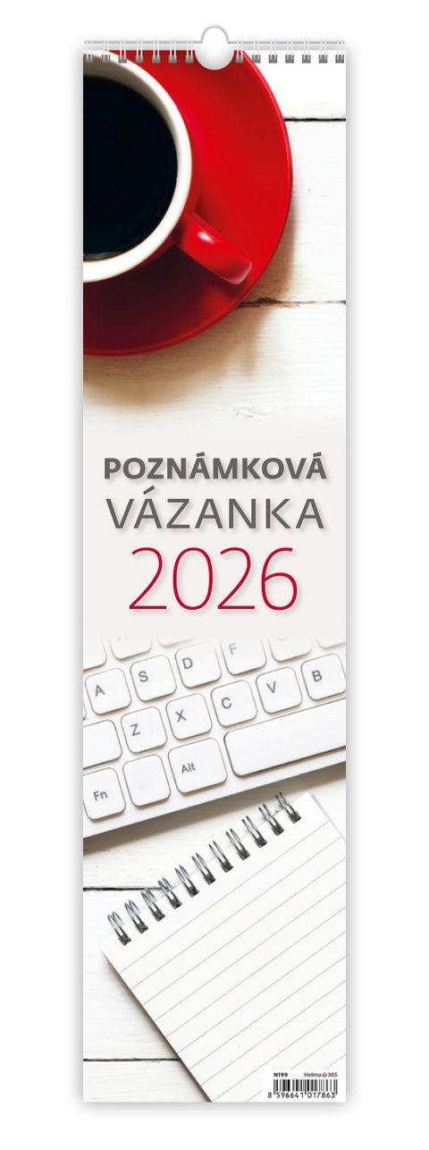 Obrázek produktu: Kalendář nástěnný 2026 vázanka - Poznámková