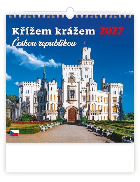 Obrázek produktu: Kalendář nástěnný 2027 - Křížem krážem Českou republikou