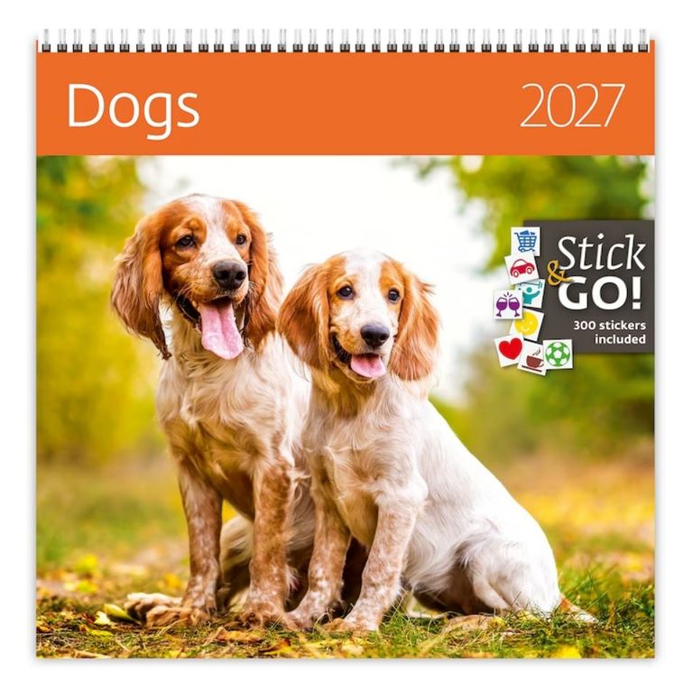 Kalendář nástěnný 2027 Label your days - Dogs