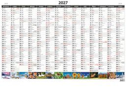 Obrázek produktu: Kalendář nástěnný 2027 - Plánovací roční mapa A1 obrázková