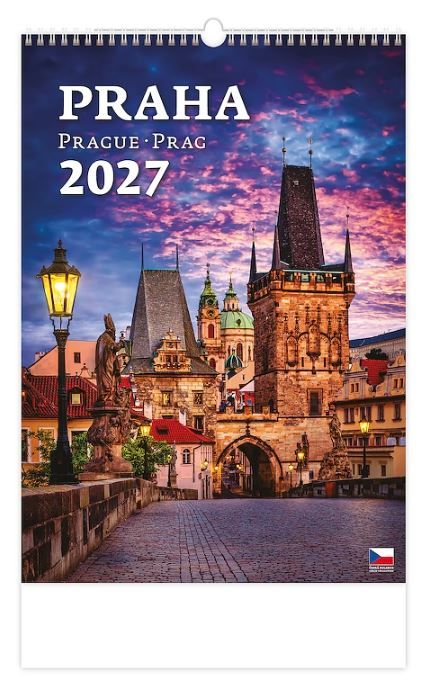 Obrázek produktu: Kalendář nástěnný 2027 - Praha/Prague/Prag