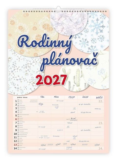Obrázek produktu: Kalendář nástěnný 2027 - Rodinný plánovač