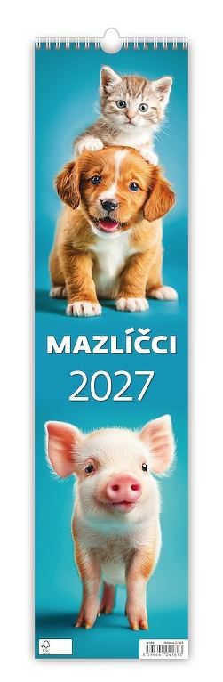 Obrázek produktu: Kalendář nástěnný 2027 vázanka - Mazlíčci