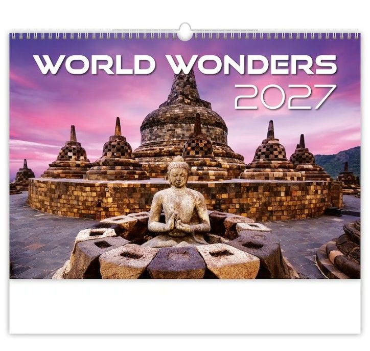 Kalendář nástěnný 2027 - World Wonders NEW