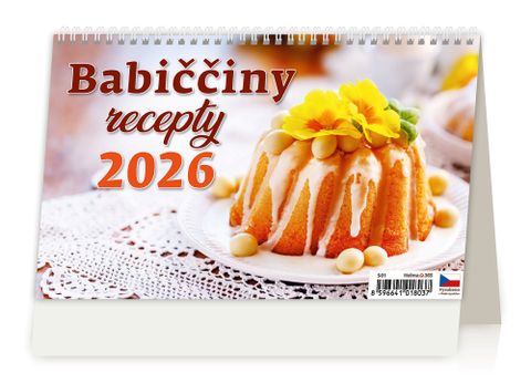 Obrázek produktu: Kalendář stolní 2026 - Babiččiny recepty