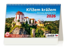 Obrázek produktu: Kalendář stolní 2026 - Křížem krážem Českou republikou