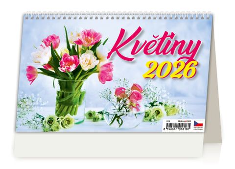 Obrázek produktu: Kalendář stolní 2026 - Květiny