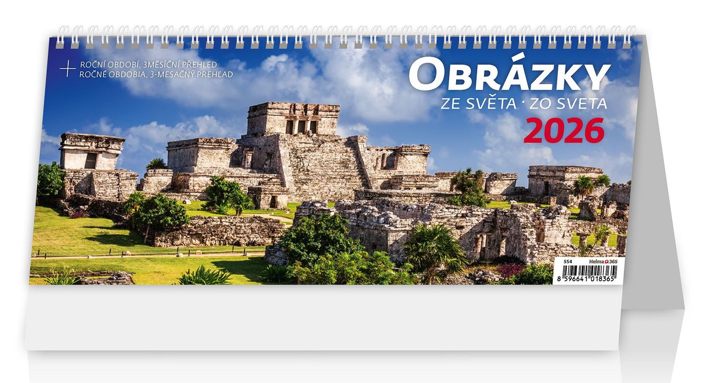 Kalendář stolní 2026 - Obrázky ze světa/Obrázky zo sveta