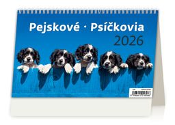 Obrázek produktu: Kalendář stolní 2026 - Pejskové/Psíčkovia