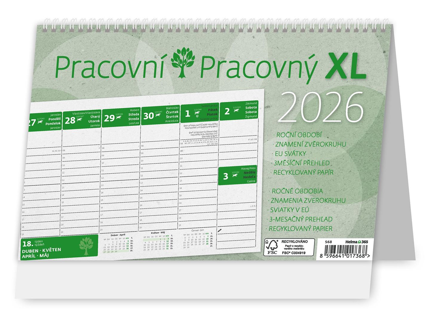 Kalendář stolní 2026 - Pracovní XL/Pracovný XL NEW