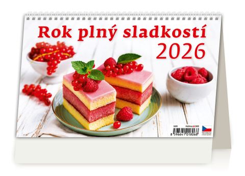Obrázek produktu: Kalendář stolní 2026 - Rok plný sladkostí