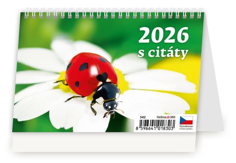 Obrázek produktu: Kalendář stolní 2026 - Týdenní "S" s citáty