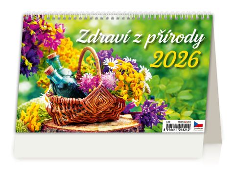 Obrázek produktu: Kalendář stolní 2026 - Zdraví z přírody – 14denní