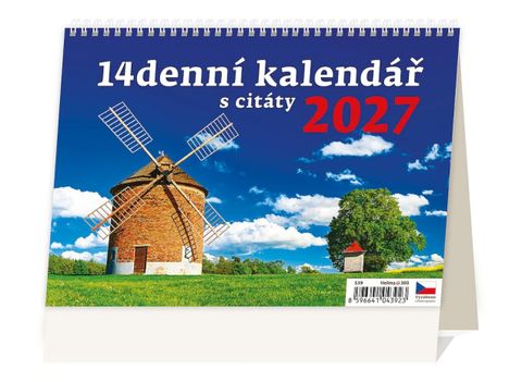 Obrázek produktu: Kalendář stolní 2027 - 14denní kalendář s citáty