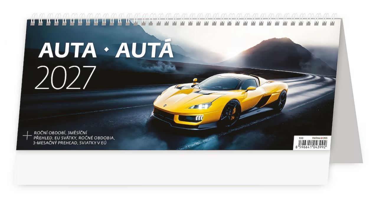 Kalendář stolní 2027 - Auta/Autá