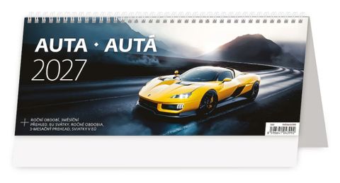 Obrázek produktu: Kalendář stolní 2027 - Auta/Autá