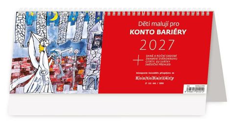 Obrázek produktu: Kalendář stolní 2027 - Děti malují pro Konto Bariéry