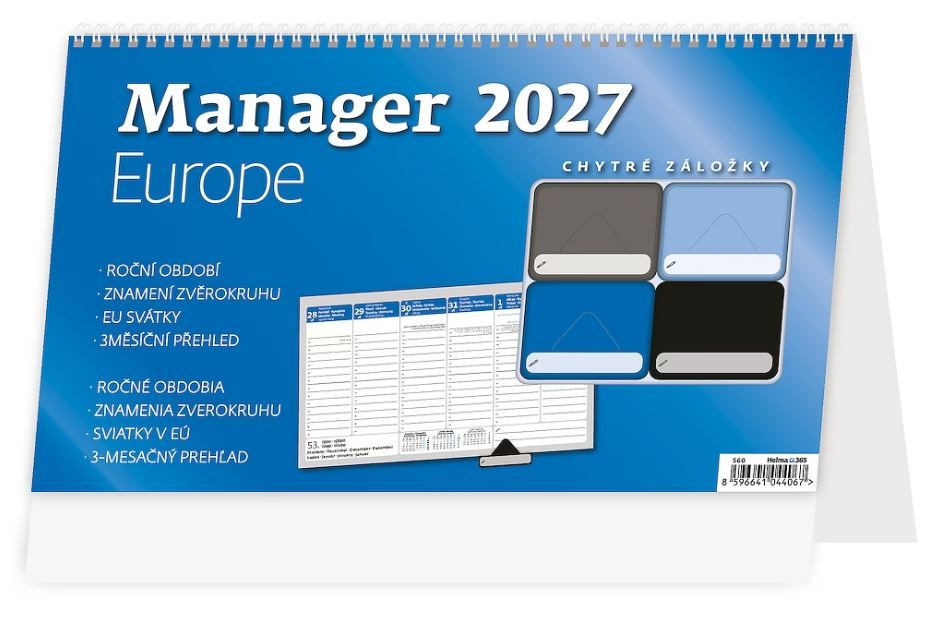 Kalendář stolní 2027 - Manager Europe