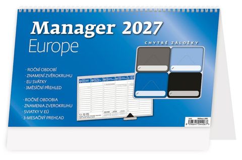 Obrázek produktu: Kalendář stolní 2027 - Manager Europe