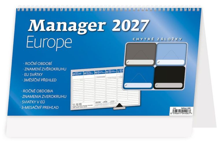 Kalendář stolní 2027 - Manager Europe