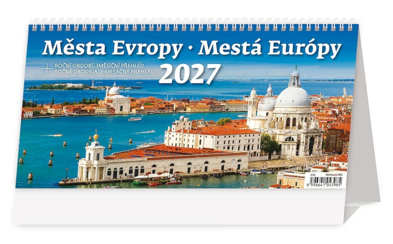 Kalendář stolní 2027 - Města Evropy/Mestá Európy
