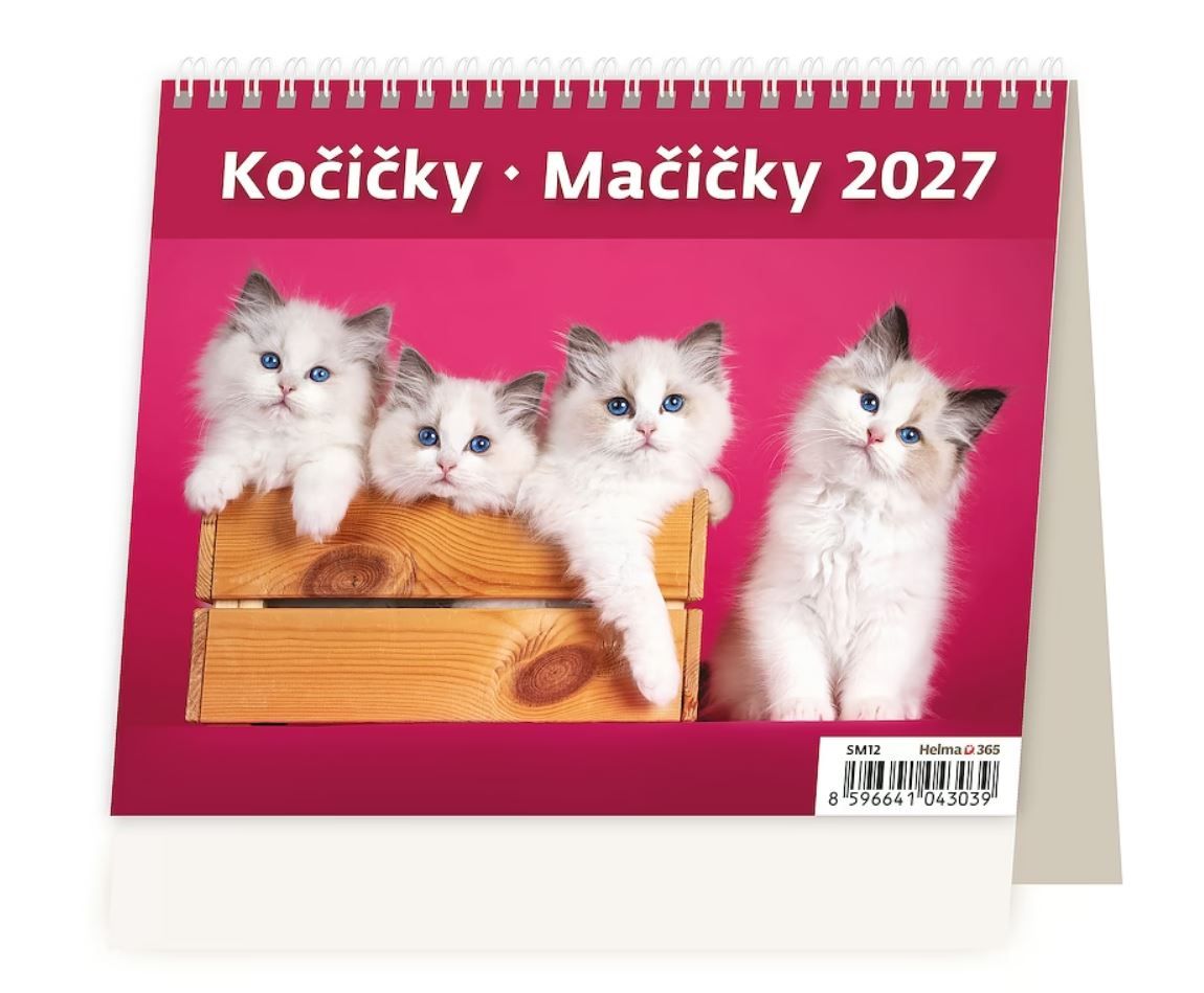 Kalendář stolní 2027 MiniMax - Kočičky/Mačičky