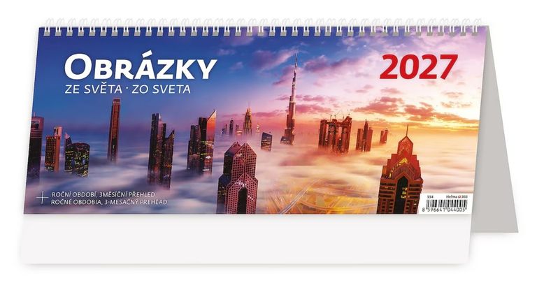 Kalendář stolní 2027 - Obrázky ze světa/Obrázky zo sveta