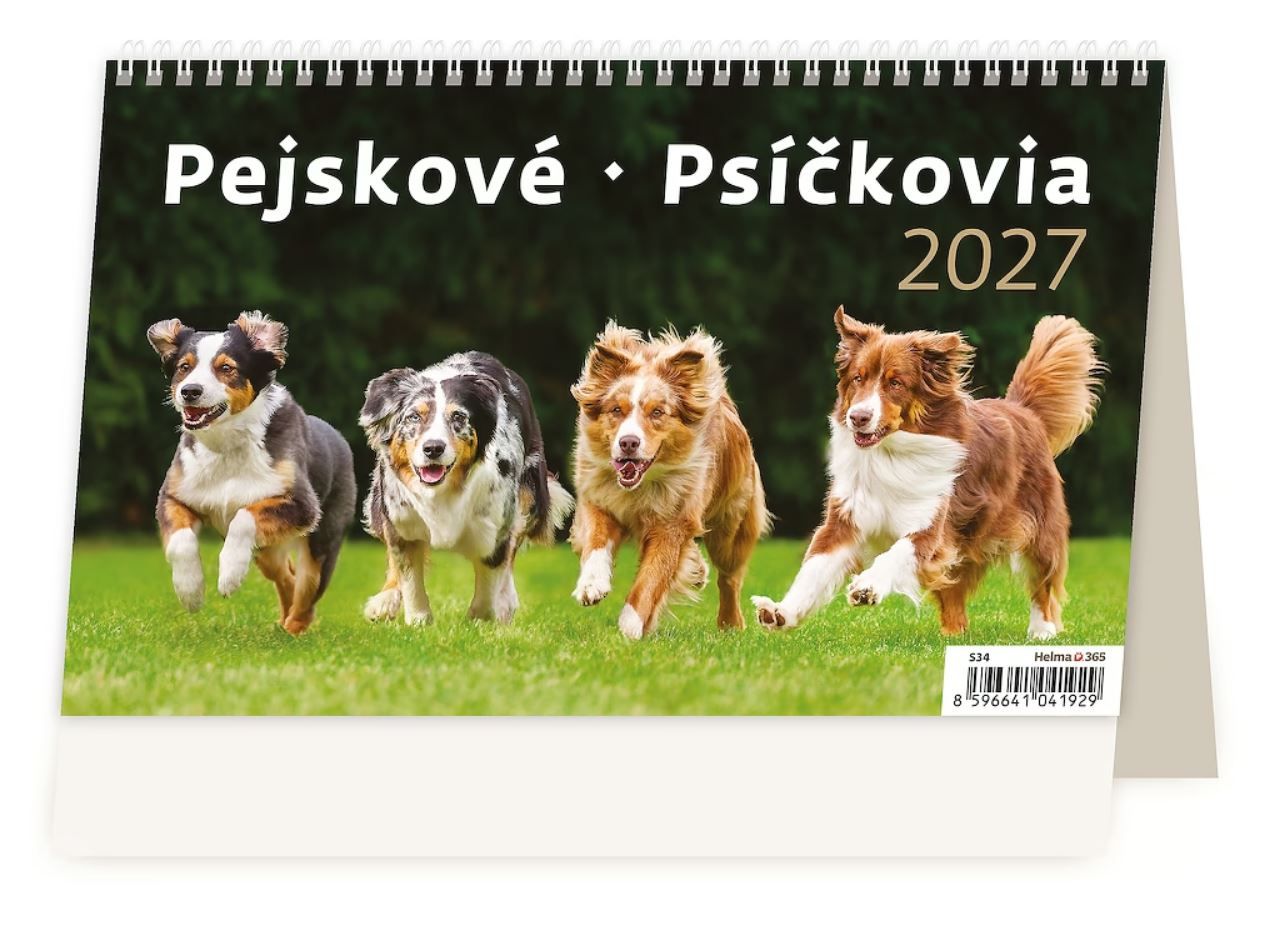 Kalendář stolní 2027 - Pejskové/Psíčkovia