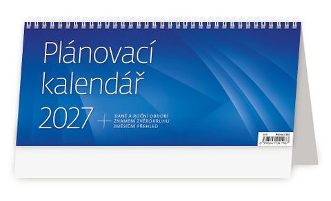 Obrázek produktu: Kalendář stolní 2027 - Plánovací kalendář MODRÝ
