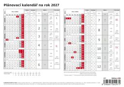 Obrázek produktu: Kalendář stolní 2027 - Plánovací karta