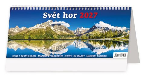 Obrázek produktu: Kalendář stolní 2027 - Svět hor
